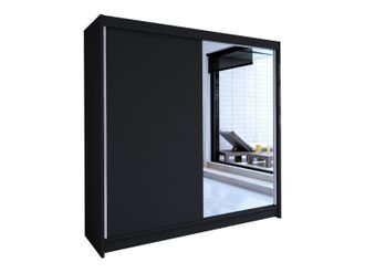 Mirjan24 Mobilier1 - Armario Closico 137, Negro, 215x180x58cm, Puertas De Armario: Correderas, N&uacute;mero De Estantes: 0
