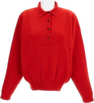 Jacquemus Heavyweight Virgin Wool And Cashmere Polo Sweater With Bib Panel