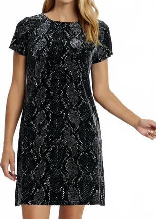 Jude Connally Ella Dress In Black Snakeskin