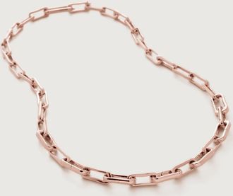 Monica Vinader Rose Gold Alta Charm Necklace