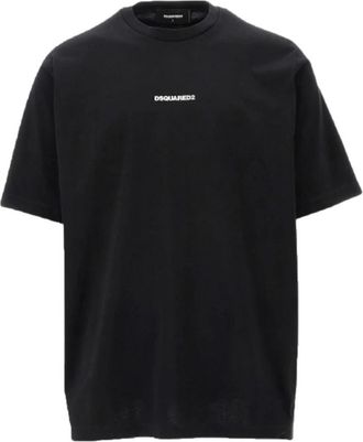 Dsquared2 Zwart Katoenen T-shirt - Heren - T-shirts - Zwart - S - Katoen - Tops