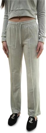 Juicy Couture Tina Track Pant - Dames - Straight fit broeken - Grijs - M - Polyester - Broeken