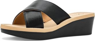 Journee Collection Biara Womens Wedge Shoes Black : 9.5 M, Faux Leather