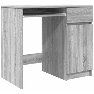 vidaXL Desk Grey Sonoma 86x49x76 cm Engineered Wood Vidaxl