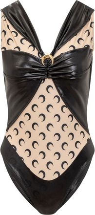 Marine Serre Body con stampa Moon - Nero