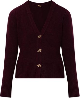 Cult Gaia Josia Cardigan - Dames - Vesten - Rood - L - Wol - Truien & Vesten