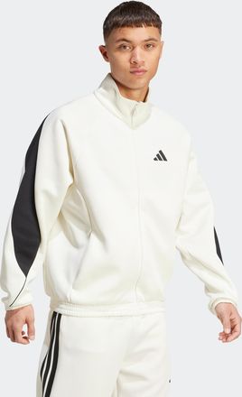 adidas Rollkragenpullover ADIDAS SPORTSWEAR M STADIUM TT, Herren, Gr. XXL, weiss (sanftes wei&szlig;, schwarz), Obermaterial: 67% Polyester, 33% Baumwolle, Pullove
