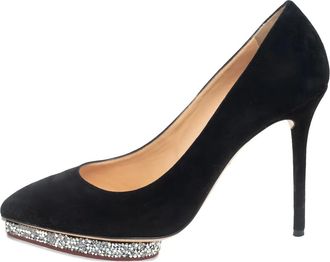 Charlotte Olympia Pumps in pelle scamosciata 110mm Pre-owned - Nero