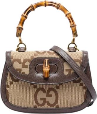 Gucci Pre-owned Jumbo GG Canvas Bamboo 1947 - - Pre-owned - Donna - Beige - ONE SIZE