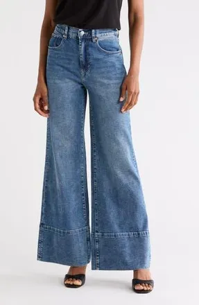 Habitual Emerson High Waist Relaxed Flare Jeans in Storm at Nordstrom Rack, Size 26