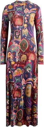 Farm Rio Womens Artsy Surreal Land Maxi Dress, Multicolor