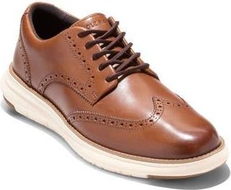 Cole Haan Grand Remix Wingtip Oxford Sneaker in British Tan /madeira /ivory at Nordstrom Rack, Size 10.5