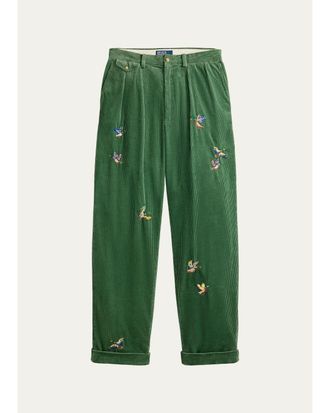 Polo Ralph Lauren Mens Whitman Relaxed Fit Embroidered Pant