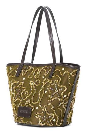 Staud Caro Leather Bucket Bag in Starfish at Nordstrom