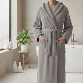 Dmora Albornoz Satofa, 100% Algod&oacute;n Con Capucha, Talla S, Gris