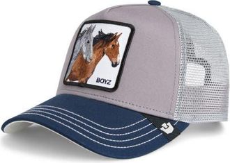 Goorin Brothers The Boyz Patch Trucker Hat in Gray /Navy at Nordstrom