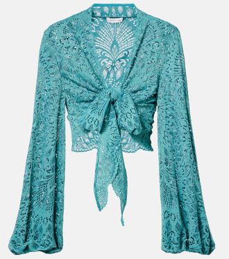 Alexandra Miro Top cropped Tabitha in pizzo