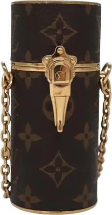 Louis Vuitton Lipstick Brown Canvas Clutch Bag (Pre-Owned)