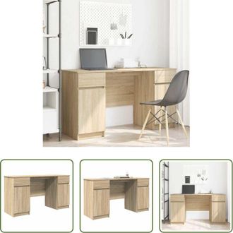 vidaXL Scrivania rovere sonoma - Scrivania rovere sonoma 140 x 49 x 76 cm Legno multistrato