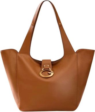 Guess Tassen, Dames, Bruin, ONE Size, Leer, Camden Grote Tote