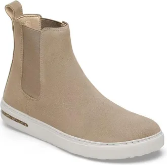 Birkenstock Womens Bend Chelsea Suede Leather Sneakerboot In Taupe