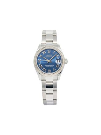 Rolex 18kt witgouden DateJust Oyster Perpetual horloge 31mm - Blauw