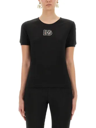 Dolce & Gabbana Jersey T Shirt With Dg Logo Embroidery