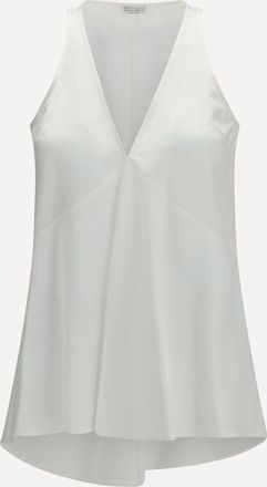 Brunello Cucinelli Cotton and silk satin Top Female M