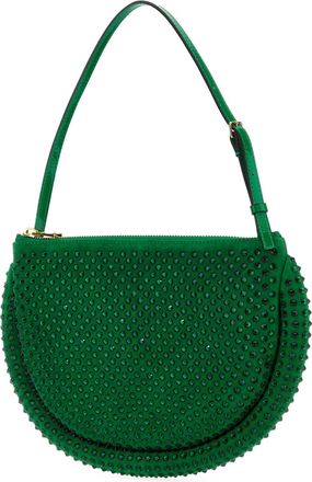 J.W.Anderson Womens Shoulder Bag Green Suede Leather