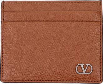 Valentino Garavani Herrens Dokumentenhalter aus braunem Leder/Sattelleder