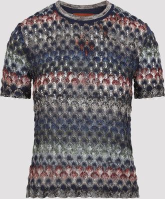 Missoni ronde hals met korte mouwen