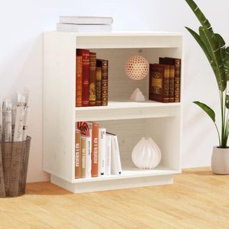 vidaXL Console Cabinet White 60x34x75 cm Solid Wood Pine Vidaxl