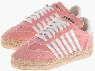 Dsquared2 Canvas Low-Top Sneakers HOLA with Raffia Sole size 35