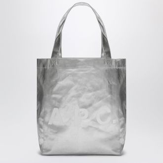 A.P.C. Small Lou metallic silver tote bag