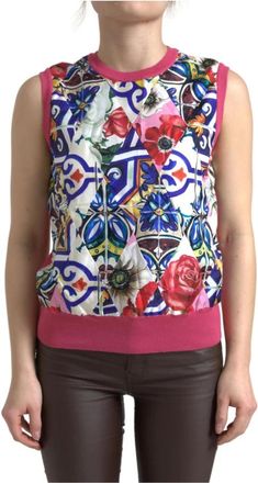 Dolce & Gabbana Sleeveless Tops - Dames - Tops zonder mouwen - Veelkleurig - 2XS - Nylon - Tops