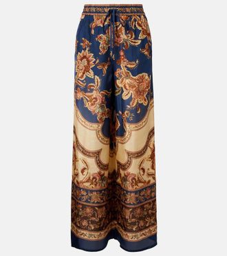 Zimmermann Aster printed silk palazzo pants