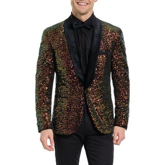 OppoSuits Amber Sequins Dinner Jacket in Sequins Multi at Nordstrom, Size 40