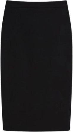 Max Mara Lubiana Rok - Dames - Midirokken - Zwart - L - Leer - Rokken