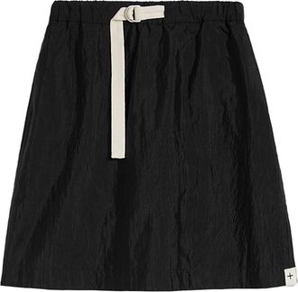 Jil Sander A-lijn mini-rok met gesp - Zwart