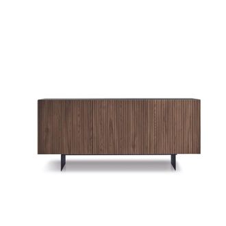 MondoViro Aparador 3 puertas en madera marr&oacute;n con 2 pies 180x50 cm 80h
