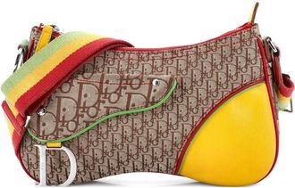 Dior Vintage Rasta Saddle Messenger Bag Diorissimo Canvas Medium crossbody bag - Marrone