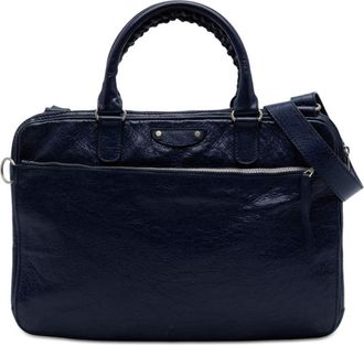 Balenciaga Pre-owned Balenciaga Lambskin Motocross Giant 12 Briefcase Unisex JM17KEQWVQ4W7BVX