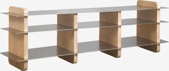 Sklum Mueble Tv 180x40 Cm En Madera De Mango Y Acero Tokyo Sklum