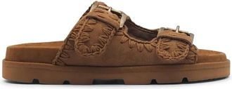 Mou Beige BIO Damessandalen Haakdetails - Dames - Sandalen - Bruin - 37 EU - Schoenen