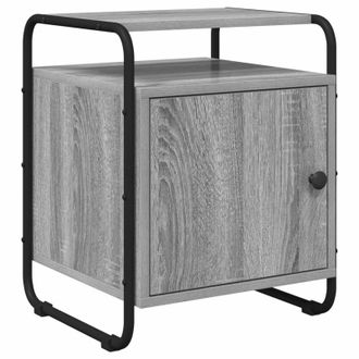 vidaXL Mesa De Noche Sonoma Gris Madera De Ingenier&iacute;a Vidaxl