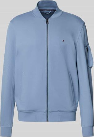 Tommy Hilfiger Relaxed Fit Sweatjacke aus Baumwoll-Mix in Hellblau, Größe XXXL