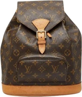 Louis Vuitton Pre-owned Backpacks, female, Brown, Size: ONE SIZE Pre-owned Monogram Montsouris MM Backpack
