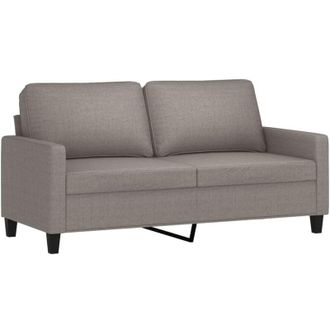 vidaXL Sofá de 2 plazas de tela gris taupé 140 cm Vidaxl