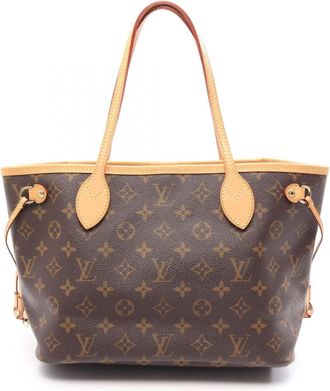 Louis Vuitton Brown Pvc Coated Canvas Leather Handbag Tote Bag (Pre-Owned)