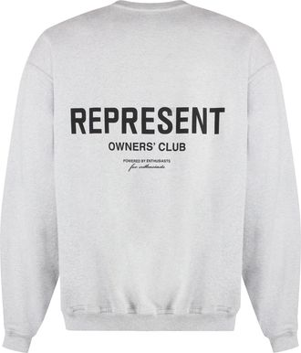 Represent Mens Cotton Sweatshirt Grey Sweatshirts Sweater